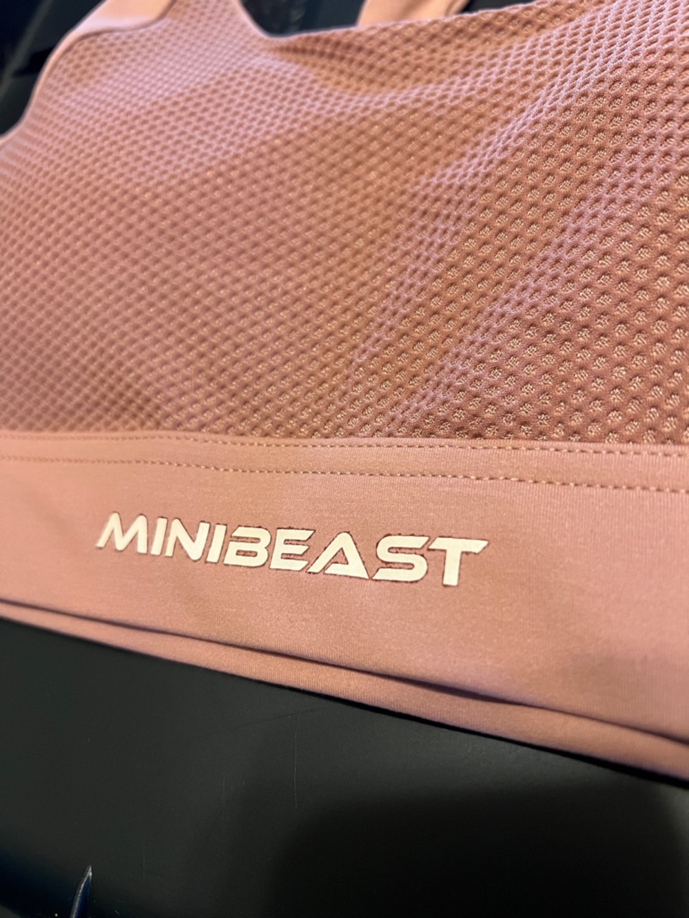 MiniBeast - Women's Dusty Pink Sports Bra - Racerback Support - Picture 4 of 5